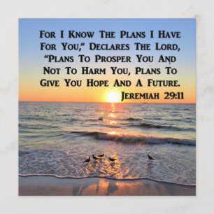 UPLIFTING JEREMIAH 29:11 SUNRISE INVITATION