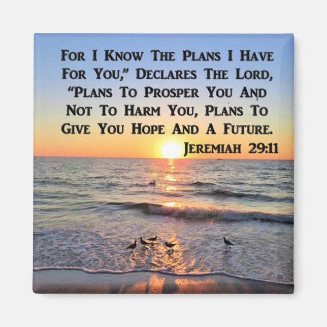 UPLIFTING JEREMIAH 29:11 SUNRISE MAGNET (Front)