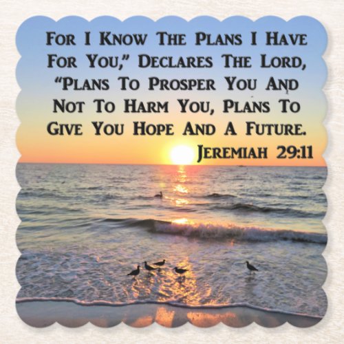 UPLIFTING JEREMIAH 2911 SUNRISE PAPER COASTER