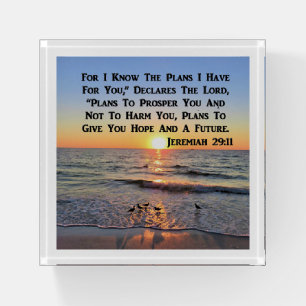 UPLIFTING JEREMIAH 29:11 SUNRISE PAPERWEIGHT