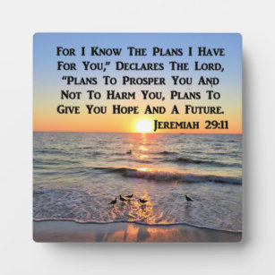 UPLIFTING JEREMIAH 29:11 SUNRISE PLAQUE