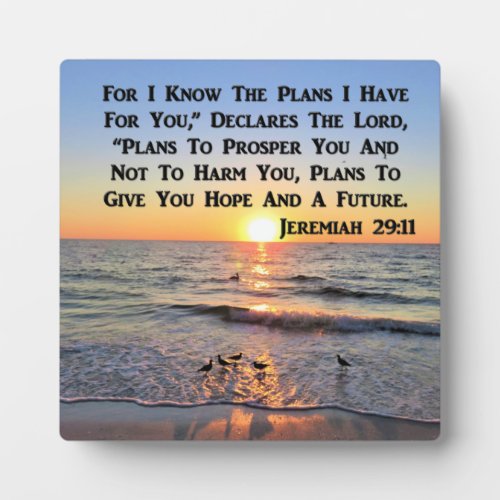 UPLIFTING JEREMIAH 2911 SUNRISE PLAQUE