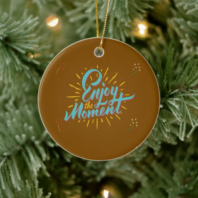 Uplifting Messages for a Positive Vibe  Ceramic Ornament (Tree)