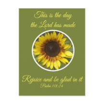 Uplifting Psalm 118:24 Sunflower