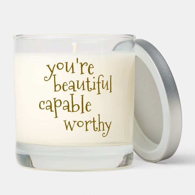 Uplifting Sandalwood Scented Soy Candle (Lid)