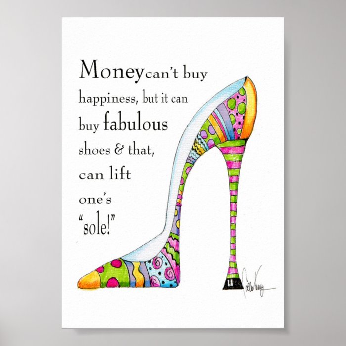 Uplifting shoe humor print