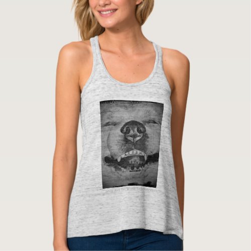 uplifting slogan with funny akita smiling dog tank top