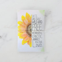 Uplifting Watercolor Sunflower Encouragement Card