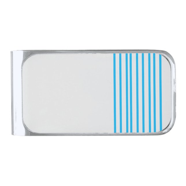 Uplifting White Pallette  Silver Finish Money Clip (Front)