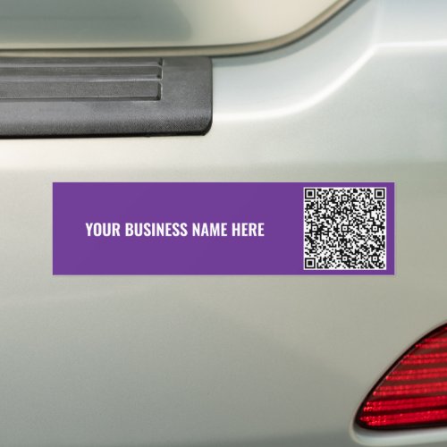 Uploaad Your QR Code Text Business Bumper Sticker