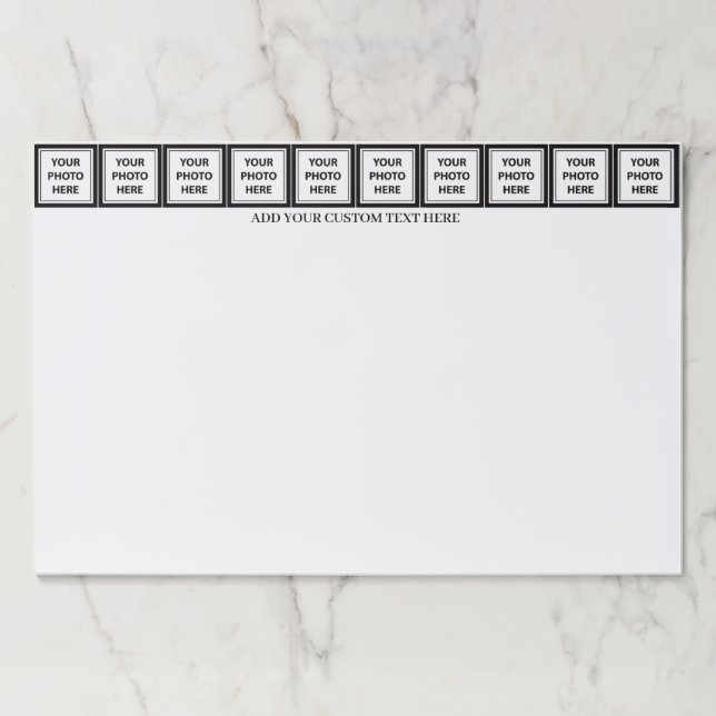 Upload 10 Photos & Add Text – Customize Picture Paper Pad (Front)