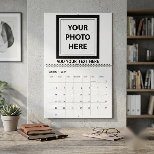 Upload 14 Photos & Add Text – Customize Picture Calendar