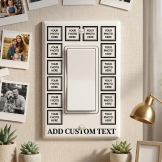 Upload 14 Photos & Add Text – Customize Picture Light Switch Cover