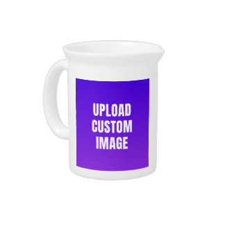 Upload 2 Custom Image - Add Your Own To Print On A Beverage Pitcher