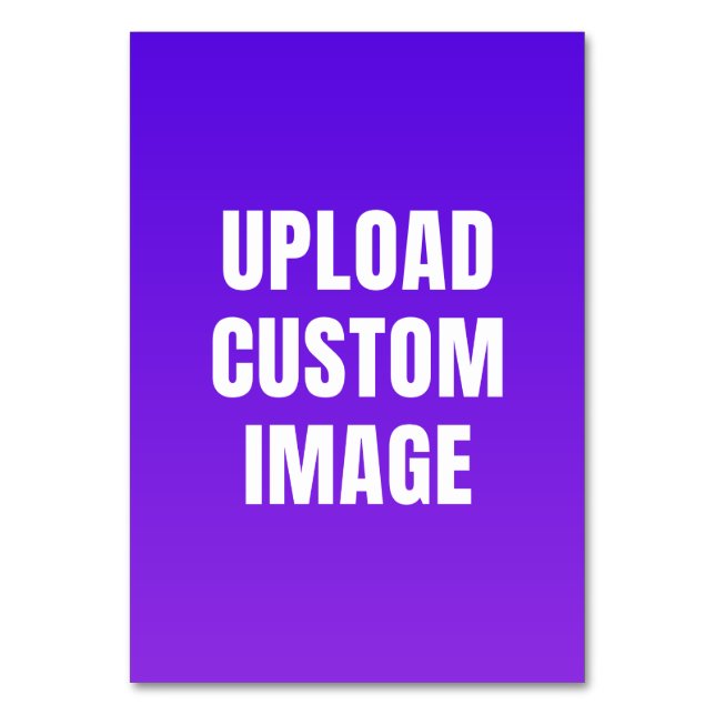 Upload 2 Custom Image - Add Your Own To Print On A Table Number (Front)