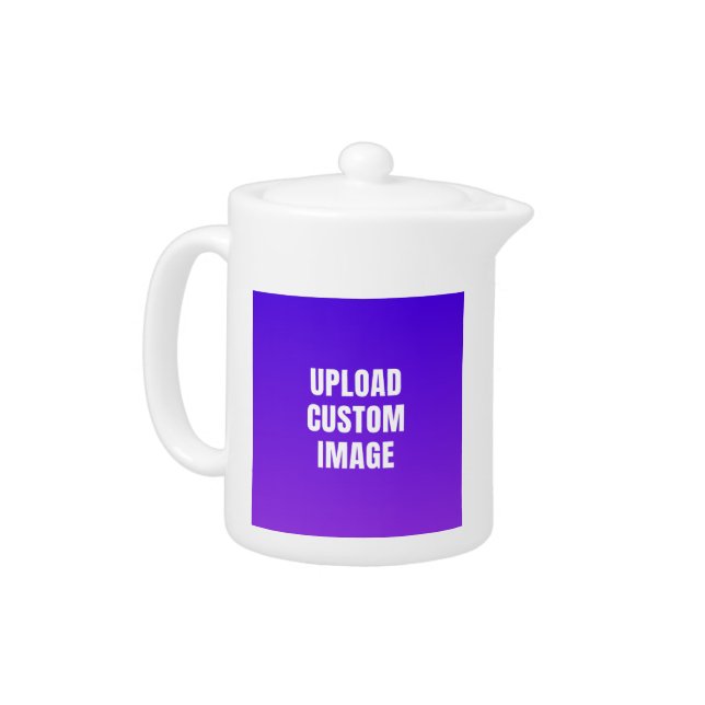 Upload 2 Custom Image - Add Your Own To Print On A Teapot (Left)