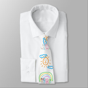 Upload 2 Drawing Turn Kids Artwork to Neck Tie