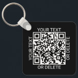 Upload 2 QR Codes Payment App or Website Black Keychain<br><div class="desc">Share any two websites or payment apps with a custom scannable QR code 2 sided metal keychain. All wording on this template is simple to personalize or delete, and the images can be replaced with your QR code, logo or photo. The colors and font styles also are also easy to...</div>