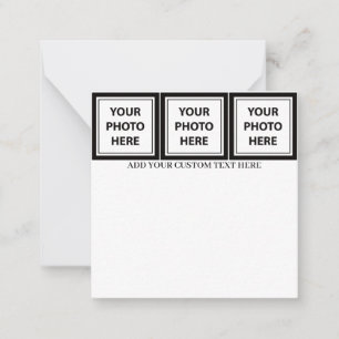 Upload 3 Photos & Add Text – Customize Picture Note Card