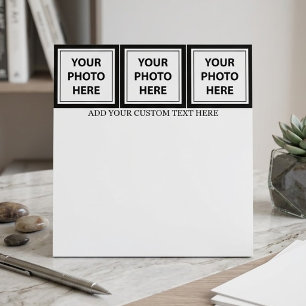 Upload 3 Photos & Add Text – Customize Picture Notepad