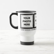 Upload 3 Photos & Add Text – Customize Picture Travel Mug