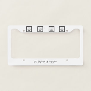 Upload 4 Photos & Add Text – Customize Picture License Plate Frame