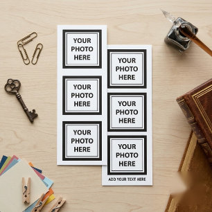 Upload 6 Pictures Photos & Add Text – Customize Bookmarks