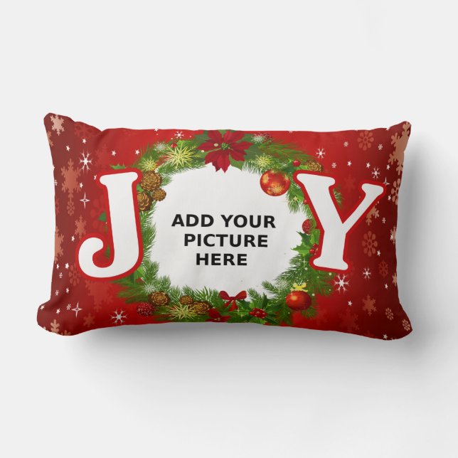 Upload a Photo Create your own Custom Christmas Lumbar Pillow (Front)