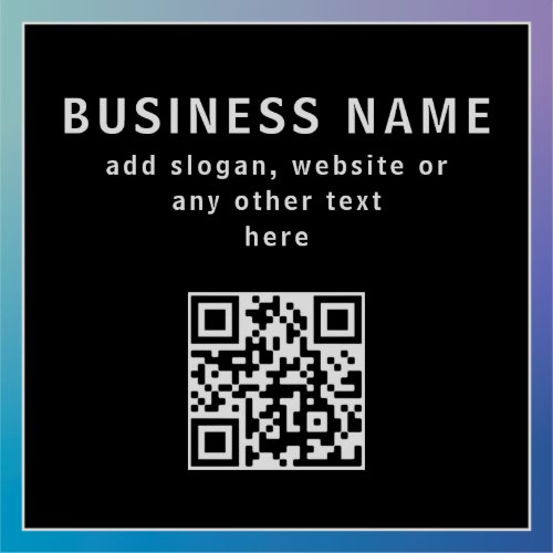 Upload a QR code or Logo  Transperant  Black Sticker