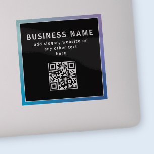 Upload a QR code or Logo   Transperant & Black Sticker