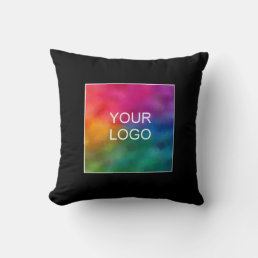 Upload Add Business Logo Customizable Template Throw Pillow