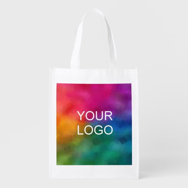 Upload Add Image Logo Photo Template Custom Grocery Bag (Front)
