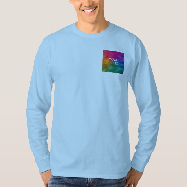 Upload Add Image Logo Template Double Sides Men's T-Shirt (Front)