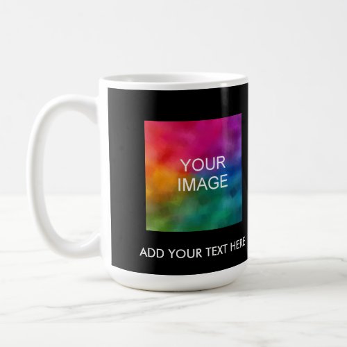 Upload Add Image Photo Company Logo Text Trendy Coffee Mug