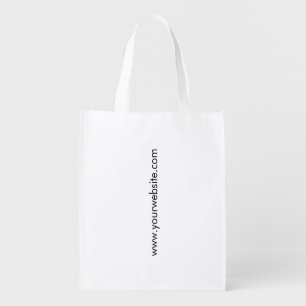 Upload Add Logo Internet Web Address Template Grocery Bag