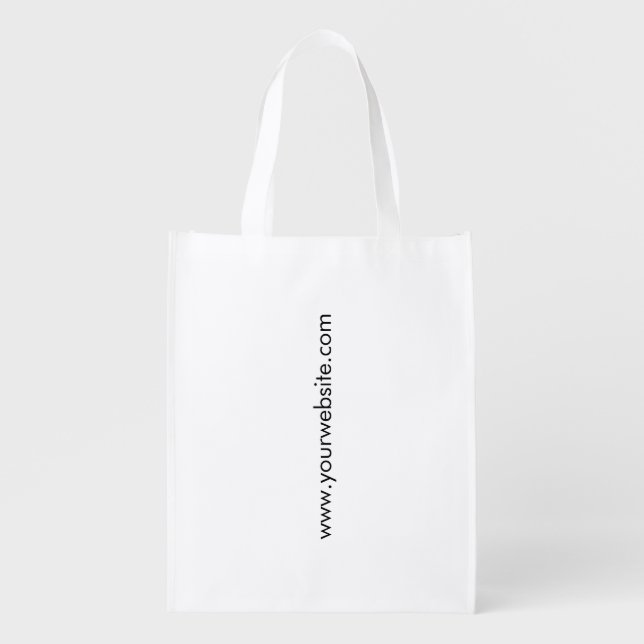 Upload Add Logo Internet Web Address Template Grocery Bag (Front)