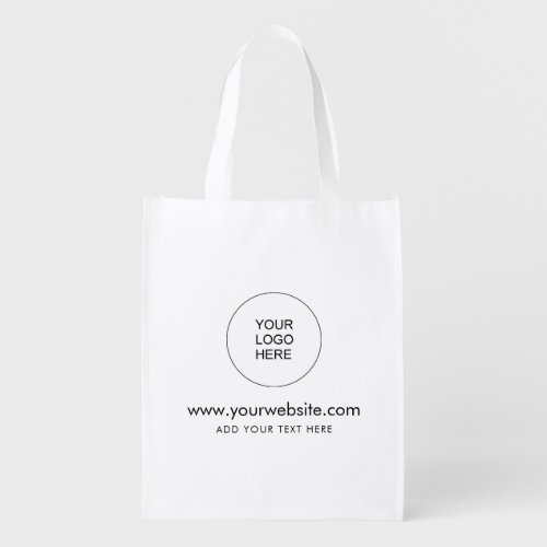 Upload Add Logo Web Address Customizable Grocery Bag