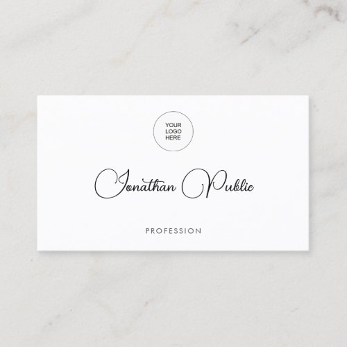 Upload Add Own Company Logo Here Calligraphy Business Card