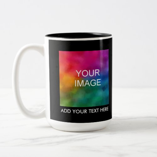 Upload Add Own Image Photo Company Logo Text Two_Tone Coffee Mug