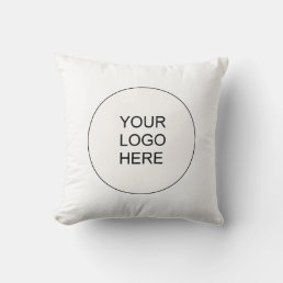 Upload Add Your Company Business Logo Template Throw Pillow