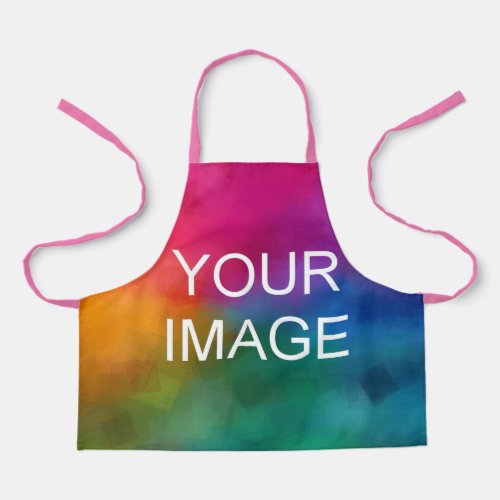 Upload Add Your Photo Or Logo Template Kids Girls Apron