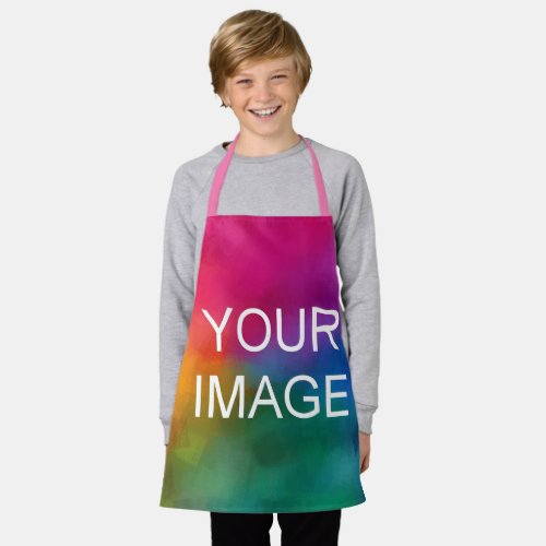 Upload Add Your Photo Or Logo Template Kids Girls Apron