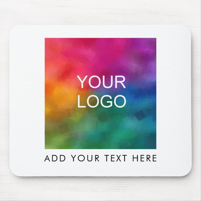 Upload Add Your Photo Text Business Logo Image Mouse Pad (Front)