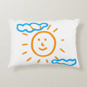 Upload Art Drawing Turn Kids Artwork to Accent Pillow