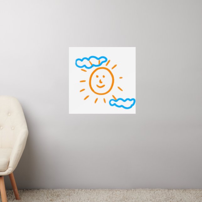 Upload Art Photo Turn Kids Artwork to  Wall Decal (Living Room 2)