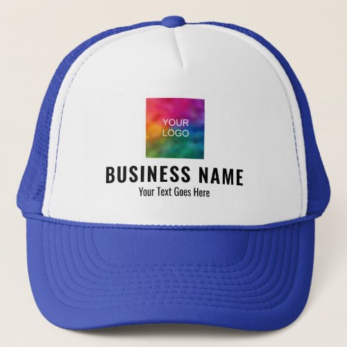 Upload Business Company Logo Here Baseball Trucker Hat