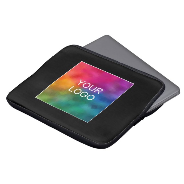 Upload Business Company Logo Here Elegant Template Laptop Sleeve (Front Top)