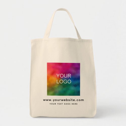 Upload Business Company Logo Here Website Grocery Tote Bag
