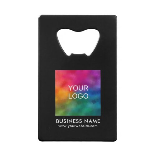 Upload Business Company Logo Minimalist Template Credit Card Bottle Opener