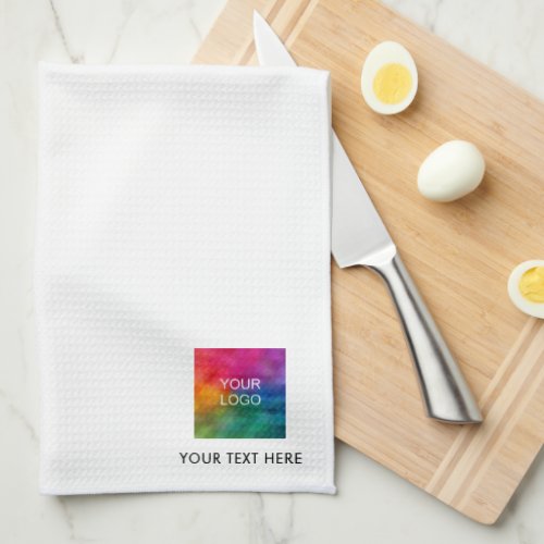 Upload Business Company Logo Name Text Template Kitchen Towel